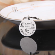 Load image into Gallery viewer, Personalized baby birth keychain