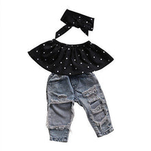 Load image into Gallery viewer, Polka dot jean set